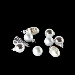 Julekugler i Rør Sølv 9 stk (3cm)