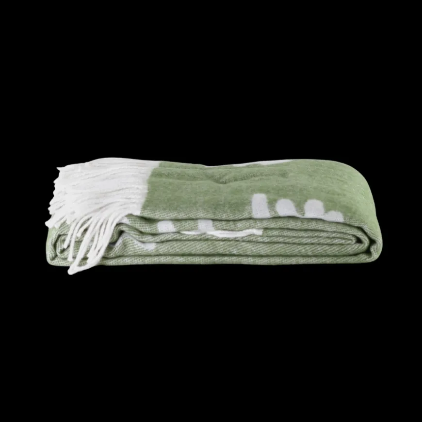 Juletæppe m Juletræ Grøn/Hvid (130x170cm)