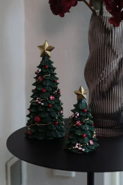 Juletræ m. Pynt Polyresin m. Grøn (23,5cm)