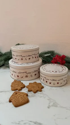 Kagedåse Juledesign Sæt 3 stk.