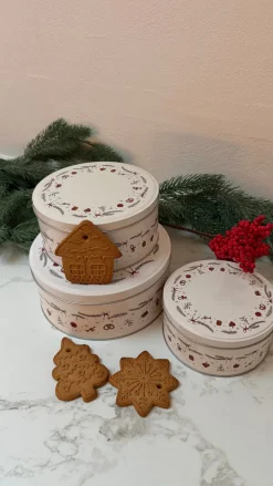 Kagedåse Juledesign Sæt 3 stk.