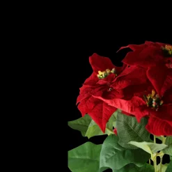 Kunstig Julestjerne i Potte Rød (40cm)