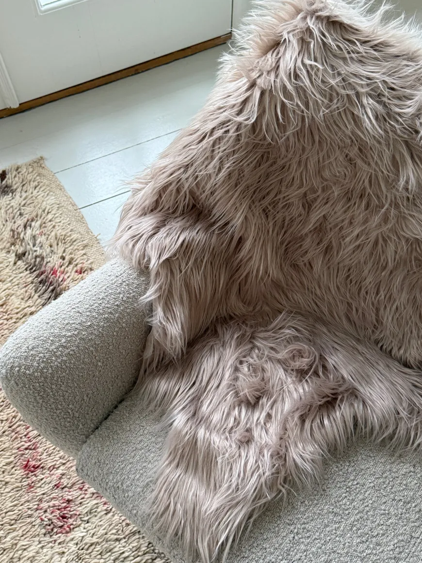 Lammeskind Tæppe (60x90cm) Hvid