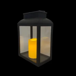 Lanterne med LED Lys (20x12,5x30cm)