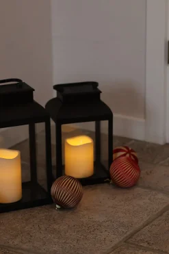 Lanterne med LED Lys (15x12,2x25cm)