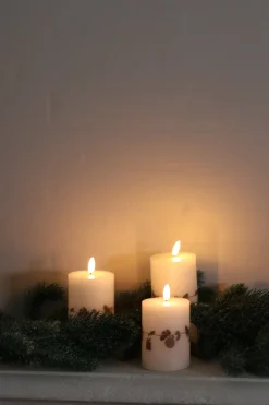 LED Vokslys 3 stk. Juleguirlande m. Fjernbetjening