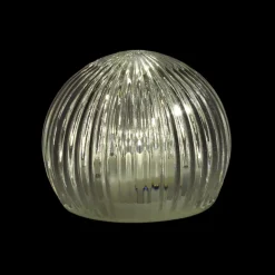 Lille Glas Kugle m. LED (10x7,5cm)