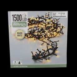 Lyskæde Micro Cluster 1500 LED Varm Hvid Udendørs (30 m)