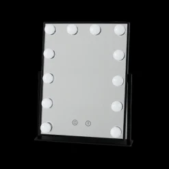 Make up spejl m. 12 pærer ERSELAN (35,5x45) Sort