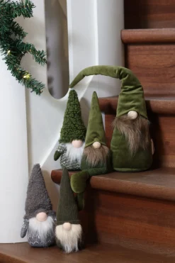 Nisse m Dinglende Ben BELL Grøn (H32cm)