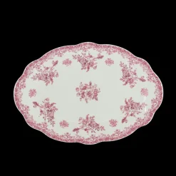 Oval Fad DINNA (30,6x21x2,4 cm) Bordeaux