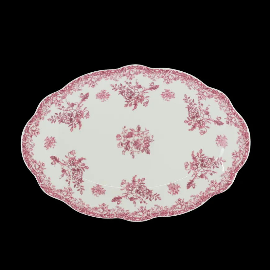 Oval Fad DINNA (30,6x21x2,4 cm) Bordeaux