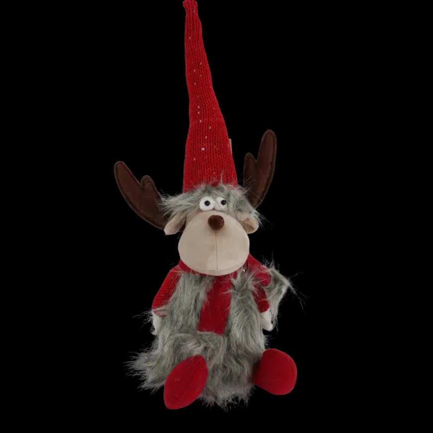 Rensdyr BAZE Rød og Grå (18x15x45cm)