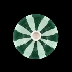 Rund Lysestage ECLIN i Blå & Grøn (Ø13,3 x 5cm)