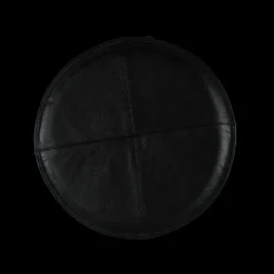 Rund Skindpude. Sort