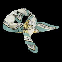 Satin tørklæde (70x70cm) Blomster