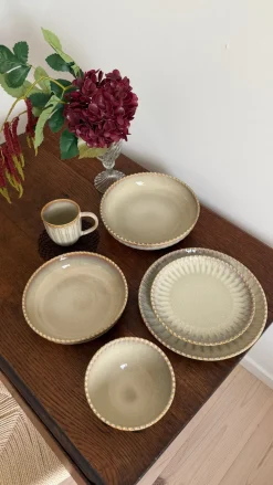 Skål FALLON (Ø16x8 cm) Reaktiv Beige