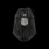 Solar Lampe i Metal og Rattan FLORIN Natur (20 x 28cm)