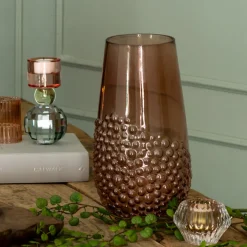 Speedtsberg Vase m. Bobler Ø13x25cm. Dark Rose