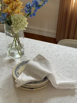 Stofserviet i Jacquard METTE (40x40cm) Hvid