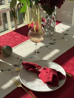Stofserviet i Jacquard METTE (40x40cm) Kirsebær Rød