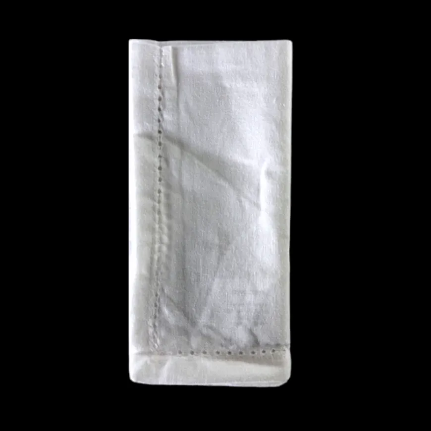 Stofserviet m. Hulsøm (40x40cm) Hvid