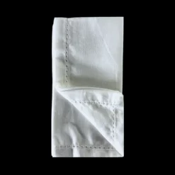 Stofserviet m. Hulsøm (40x40cm) Hvid