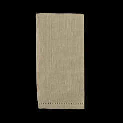 Stofserviet m.hulsøm, 45x45cm, 100% bomuld, beige