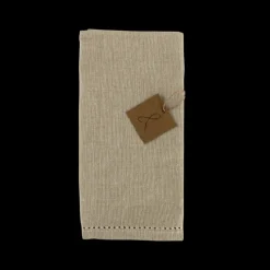 Stofserviet m.hulsøm, 45x45cm, 100% bomuld, beige