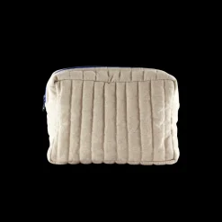 Toilettasker m Beige og Camel Stribe EASON ( 27x10x20cm) Stor