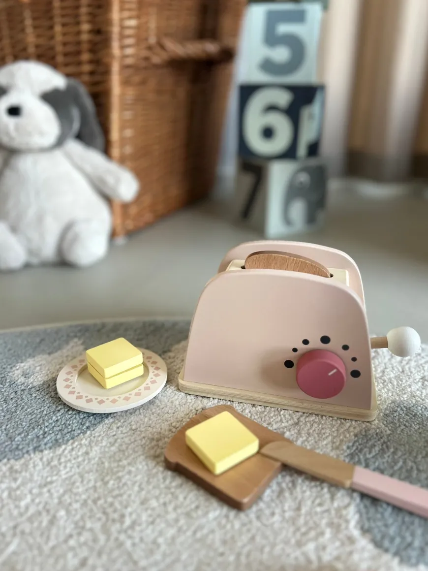 Trælegetøj Toaster Sæt