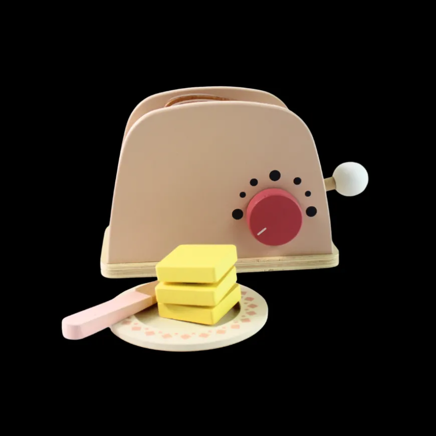 Trælegetøj Toaster Sæt