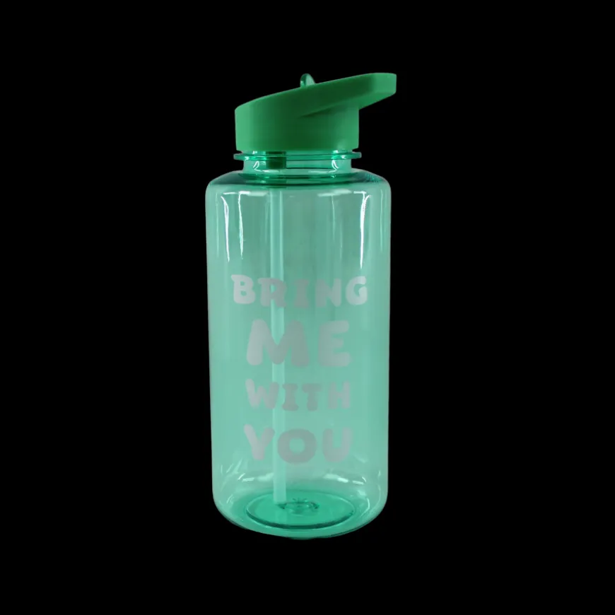 Vandflaske "Bring me with you" (1000ml) Grøn