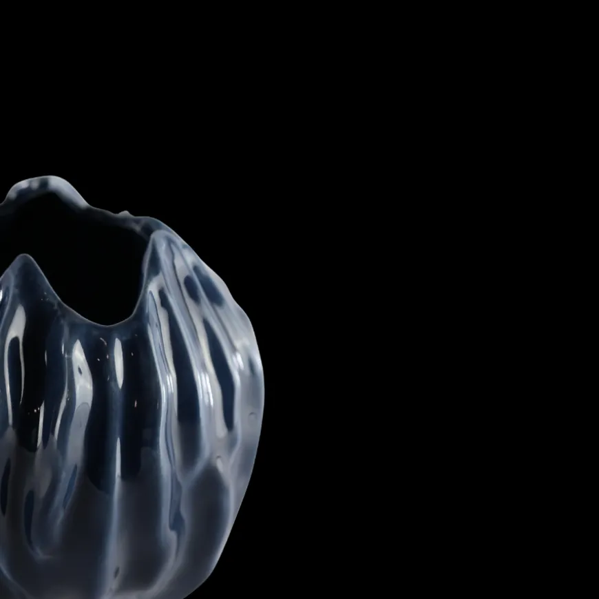 Vase i Kermaik FABIA (Ø18,2 x 20,7cm) Blå