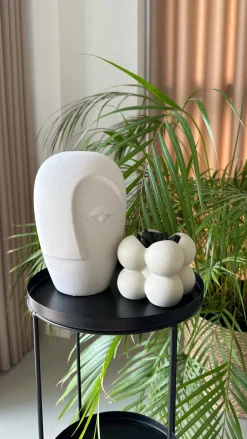 Vase Keramik Sand (12,5 x 13 x 19,5 cm)