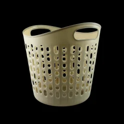 Vasketøjskurv plast i Beige MARTIN (Ø39x40 cm)
