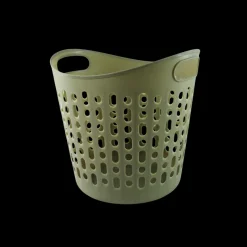Vasketøjskurv plast i Grøn MARTIN (Ø39x40 cm)