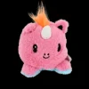 Vendbar Bamse. Unicorn. Turkis/pink