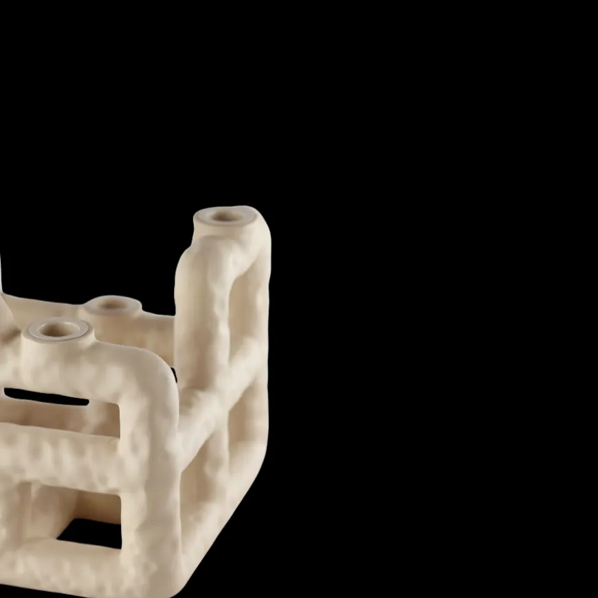 Villa - Lysestage Lyng Sand Polyresin (21 x 23 cm)