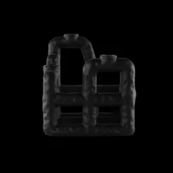 Villa - Lysestage Lyng Sort Polyresin (21 x 23 cm)