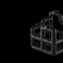 Villa - Lysestage Lyng Sort Polyresin (21 x 23 cm)