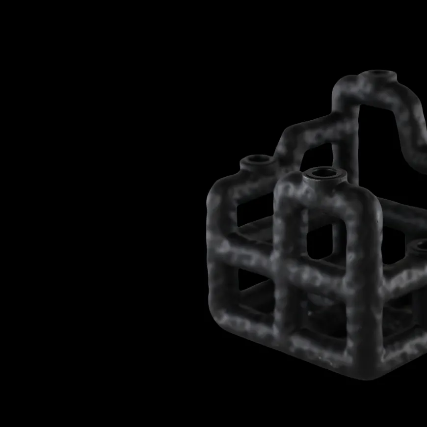 Villa - Lysestage Lyng Sort Polyresin (21 x 23 cm)