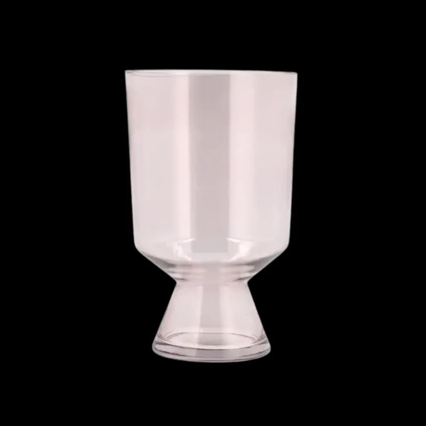 Villa Collection - Vase Drum Glas Lyserød(15x24cm)