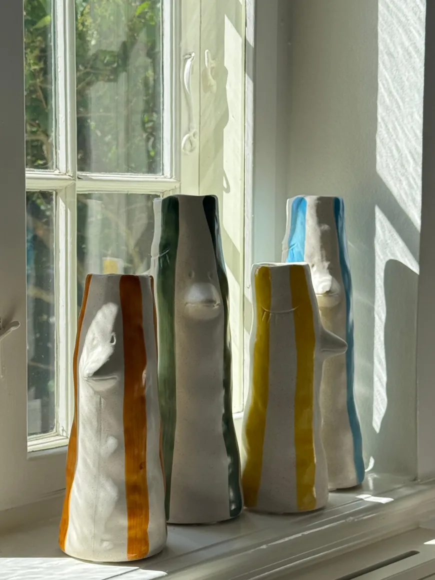 Villa Collection - Vase Whimsy Blå Stentøj (34cm)