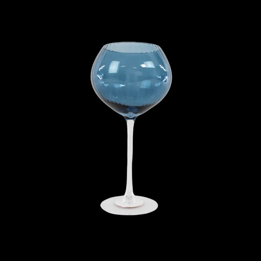 Vinglas AISYA Blå m. Transparent Stilk